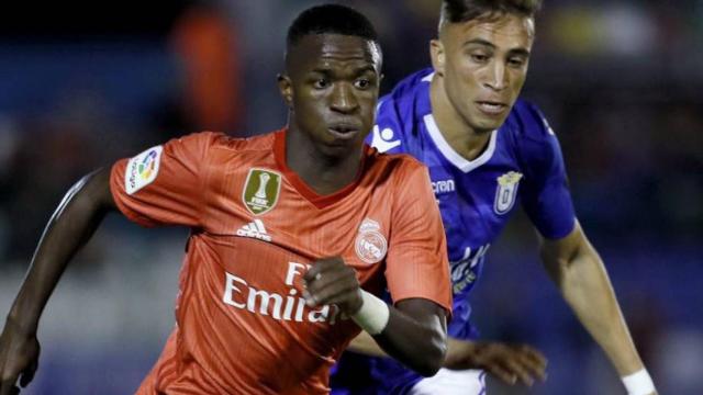 Vinicius fue titular en el partido de Copa del Rey del Real Madrid en Melilla / EFE