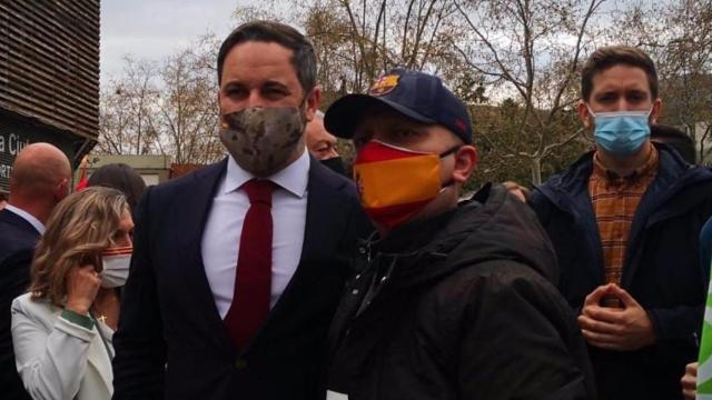 Santiago Abascal, líder de Vox, durante su visita al Parlament / EP