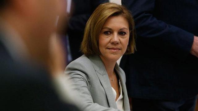 María Dolores de Cospedal, la ministra de Defensa, en su comparecencia en la comisión de investigación del Congreso sobre la presunta financiación ilegal del PP / EFE