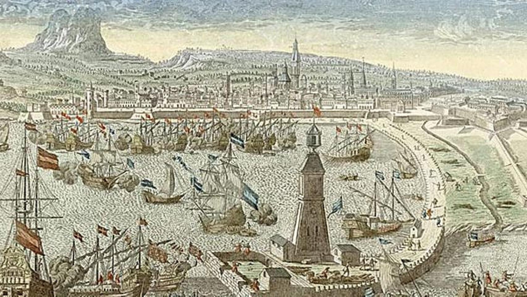 Grabado utilizado por la Generalidad en su exposición de Blanquerna '1714. Memoria gráfica de una guerra'