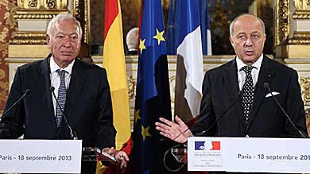 García-Margallo y Fabius, este miércoles, en París