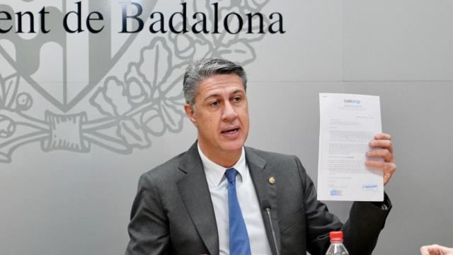 Xavier García Albiol, alcalde de Badalona, en una rueda de prensa sobre el incendio / EUROPA PRESS