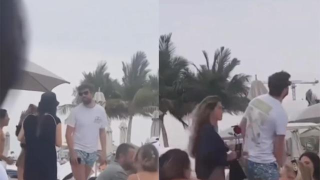 Gerard Piqué y Clara Chía, con un bañador tremendamente ajustado en Dubái / REDES