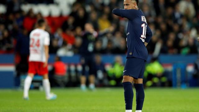 Neymar en el partido frente al Reims / EFE