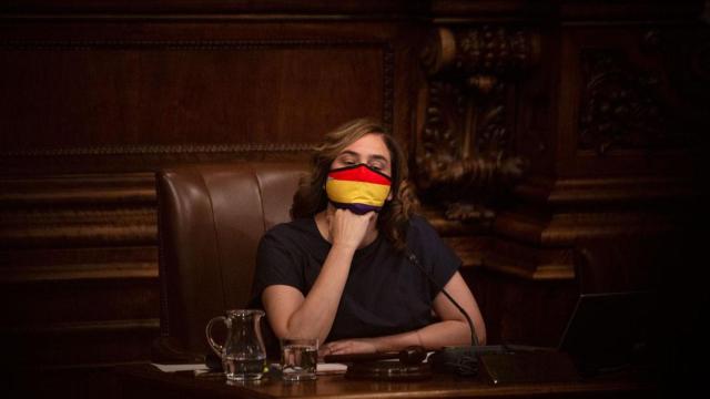 Ada Colau, alcaldesa de Barcelona, durante el pleno municipal de julio / EP