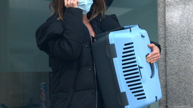 La presentadora de televisión, María Patiño, a las puertas del veterinario / EP