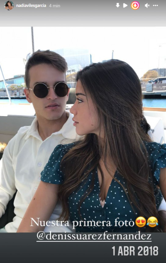 Denis Suárez y Nadia Avilés, primera foto