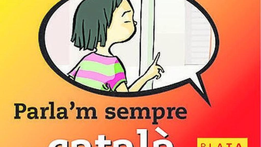 No me discrimines. Háblame siempre en catalán, indican las chapas