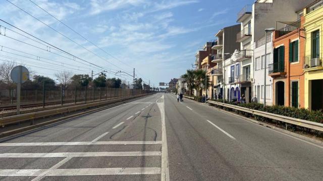 La N-II a su paso por el Maresme