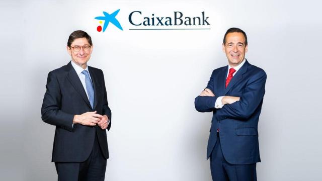 El presidente de Caixabank, José Ignacio Goirigolzarri (i), junto al consejero delegado de la entidad, Gonzalo Gortázar (d) / CAIXABANK