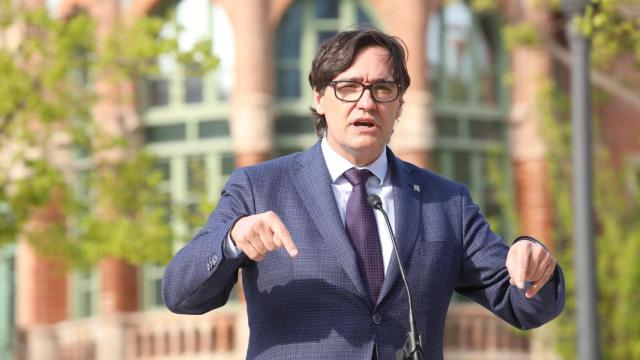 Salvador Illa, líder del PSC en el Parlament, en rueda de prensa / PSC