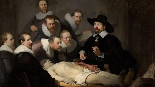 'Lección de anatomía del Dr. Nicolaes Tulp' (1632), un óleo de Rembrandt