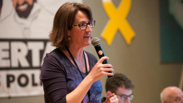 Elisenda Paluzie, presidenta de la entidad independentista ANC que impulsa el proyecto 'Cambres per la República' / EFE