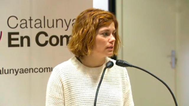 La portavoz de los comunes, Elisenda Alamany, durante una comparecencia / CG