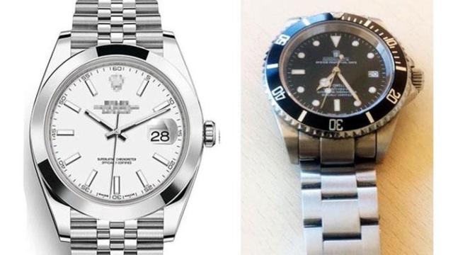 Dos de los relojes con los que la mujer detenida hizo el 'cambiazo' en las familias con las que trabajaba / MOSSOS