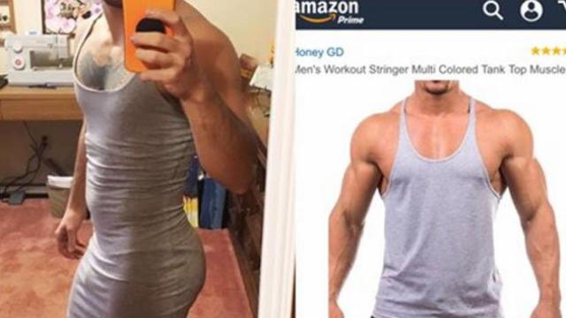 Imagen de Jeremy Russell Priola con su vestido de Amazon / FB