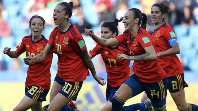 Una foto de las jugadoras de la selección española celebrando un tanto de Jenni Hermoso ante Sudáfrica / Instagram