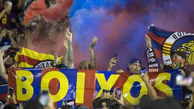 Una pancarta de los Boixos Nois en Los Ángeles / REDES