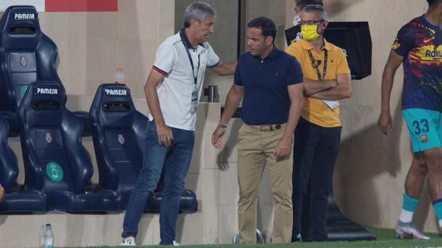 Setién en el partido contra el Villarreal / EFE