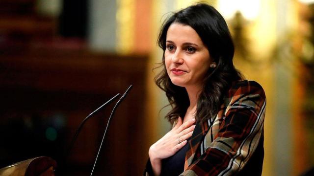 La líder de Ciudadanos, Inés Arrimadas, en la sesión de investidura del Gobierno de Sánchez / EFE