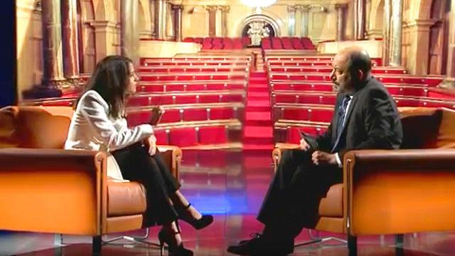 Inés Arrimadas, durante la entrevista con Vicent Sanchis en TV3 / TV3