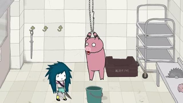 Imagen del videojuego subvencionado por la Generalitat en el que una niña asegura que matar animales les conduce a la felicidad eterna / CG