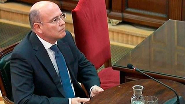 Imagen del coronel Diego Pérez de los Cobos en el juicio del 'procés' en el Tribunal Suprempo / EFE