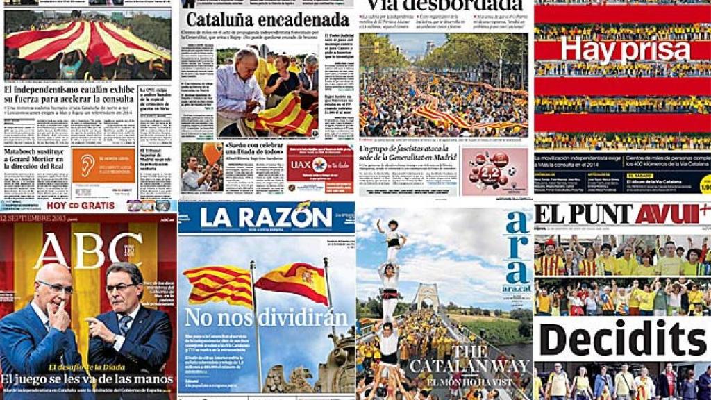 Portadas de los principales diarios nacionales y autonómicos. Prensa de papel