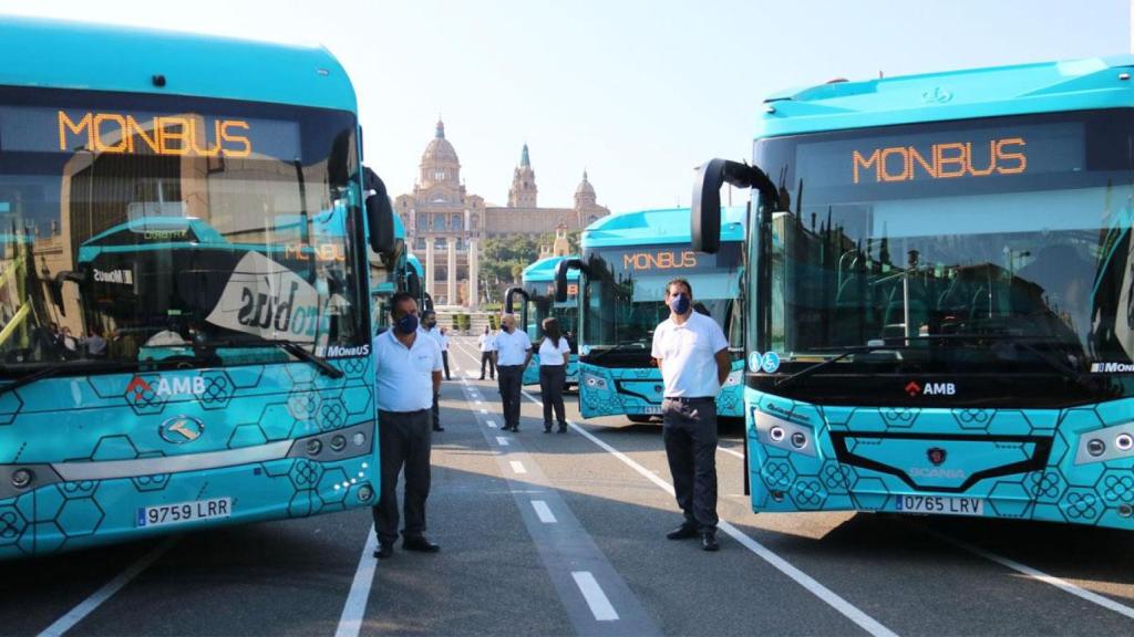 Imagen del nuevo Aerobús de Barcelona, que opera Monbus / CG
