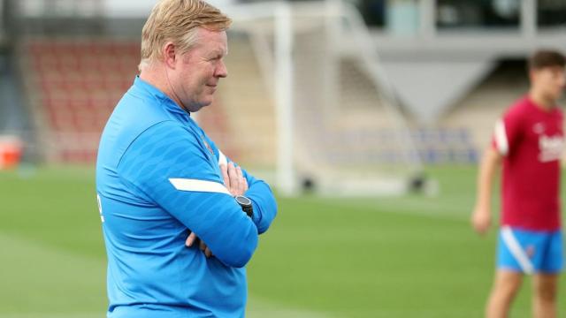 Ronald Koeman en un entrenamiento del Barça / FC Barcelona