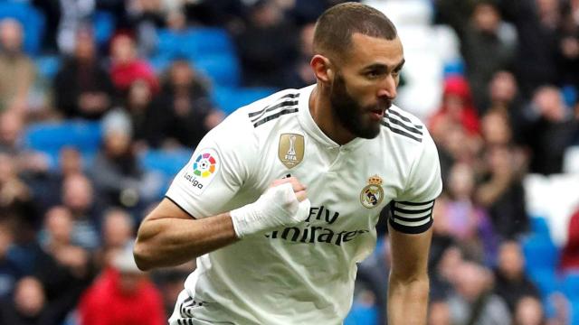 Karim Benzema celebrando un gol del Real Madrid / EFE