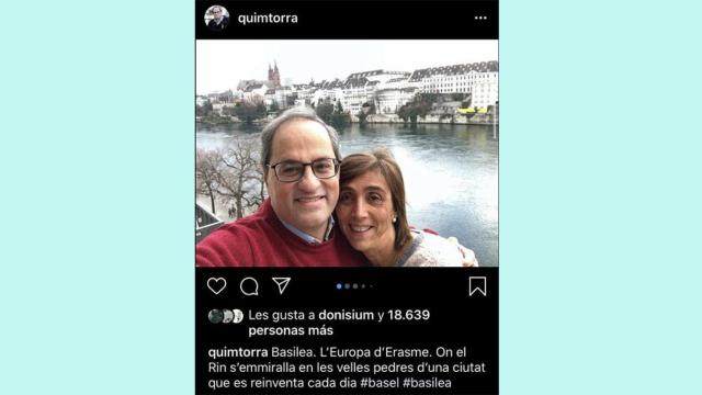 Quim Torra y su mujer, en Basilea / CG