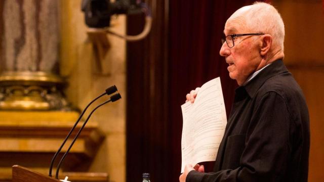 Rafael Ribó, Síndic de Greuges, en el Parlamento catalán / EP