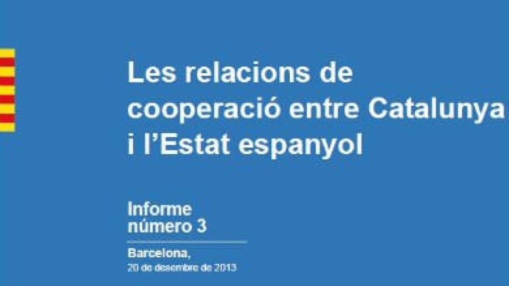 Informe del Consejo Asesor para la Transición Nacional titulado Las relaciones de cooperación entre Cataluña y el Estado español