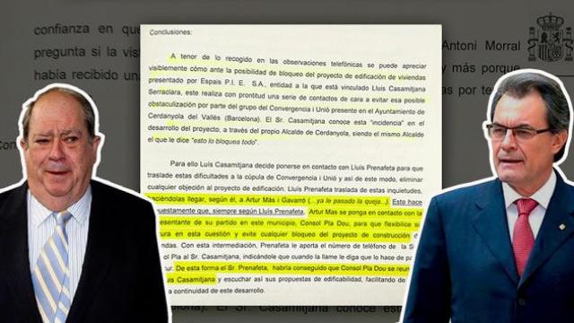 Transcripción de las conversaciones telefónicas en las que Lluís Prenafeta (i) implica a Artur Mas (d) en el 'caso Pretoria' / FOTOMONTAJE DE CG