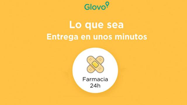 Web de Glovo con el logo de 'Farmacia 24h' / CG