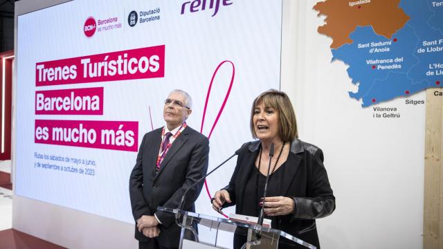 Núria Marín ha presentado el proyecto ‘Trenes Turísticos Barcelona es mucho más' en Fitur 2023/ DIPUTACIÓN DE BARCELONA