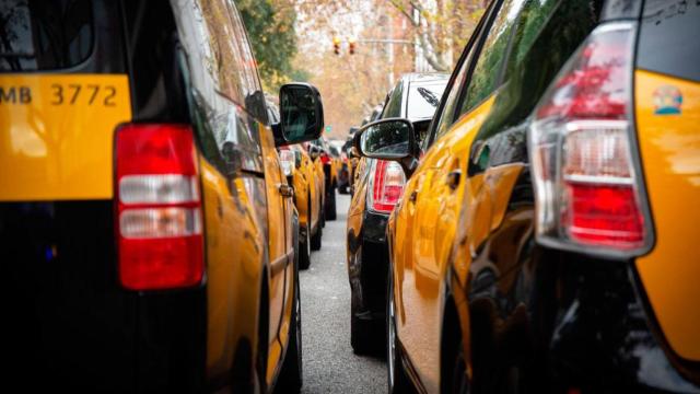Una protesta de taxistas en Barcelona / EP