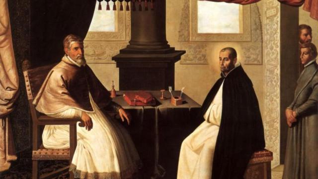 La visita de San Bruno al papa Urbano II de Zurbarán