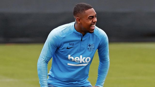Una foto de Malcom Oliveira durante un entrenamiento del Barça / FCB