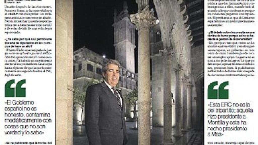 Entrevista a Francesc Homs en 'El Periódico'