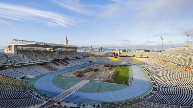 Las obras de acondicionamiento del Estadi Lluís Companys en Montjuïc / FCB