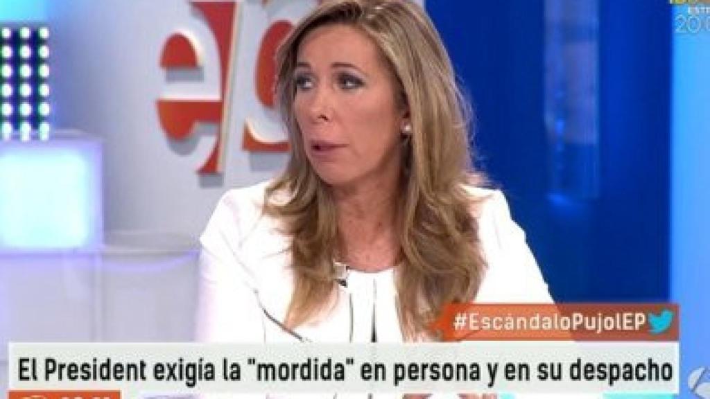 La líder del PP catalán, Alicia Sánchez-Camacho, en su intervención en el programa