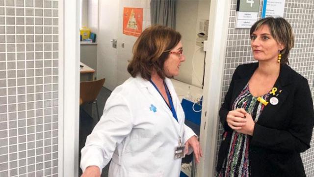 La consejera catalana de Salud, Alba Vergés, durante la presentación de la campaña de propaganda 'cap al CAP' / CatSalut