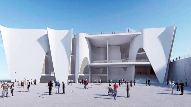 Recreación digital del proyecto de Museo Hermitage en Barcelona / CG