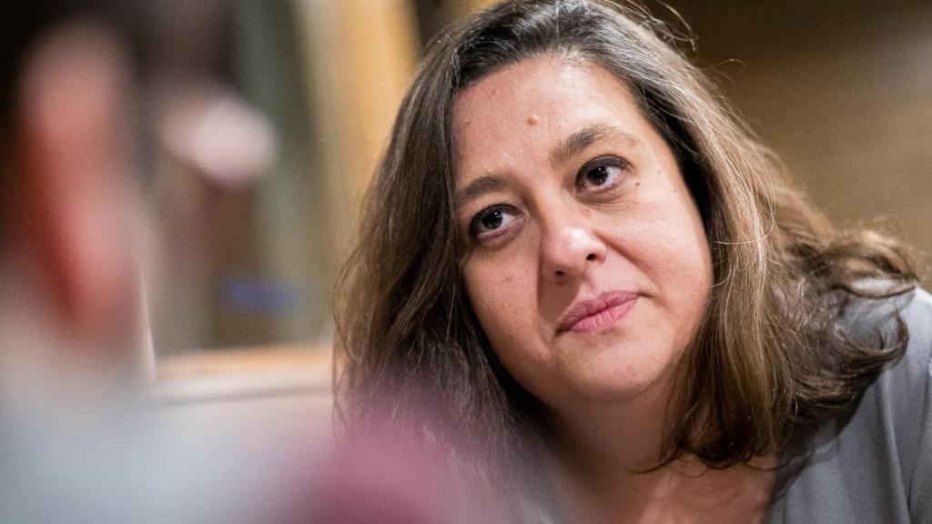 Maria Elena Fort fotografiada por el foto periodista Jordi Borràs durante una entrevista