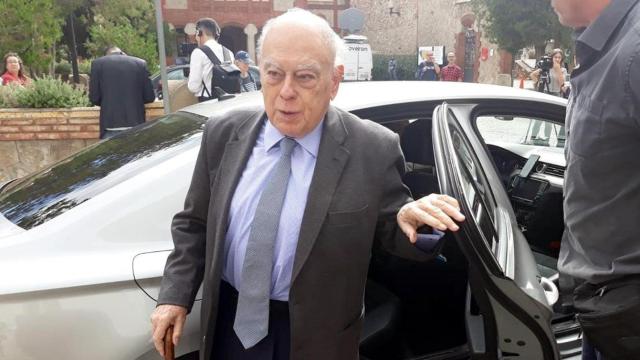 El expresidente catalán Jordi Pujol en el tanatorio de Les Corts, en 2018 / EUROPA PRESS