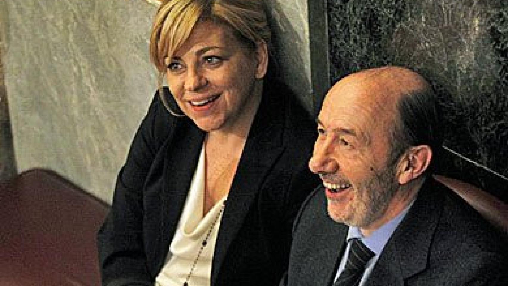 Elena Valenciano y Alfredo Pérez Rubalcaba