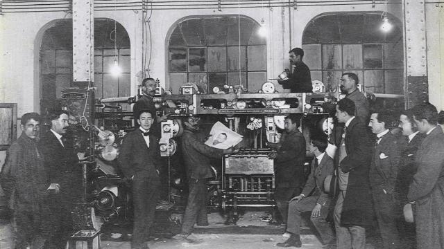 Rotativa del periódico ‘El Sol’, fundado por Nicolás de Urgoiti