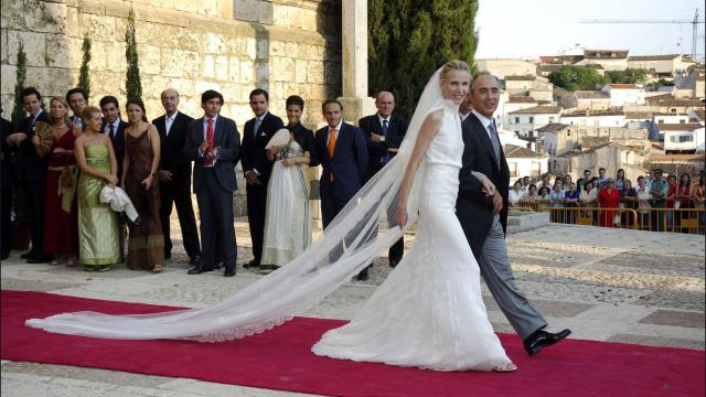 Rafael del Pino y su exmujer Astrid en el día de su boda